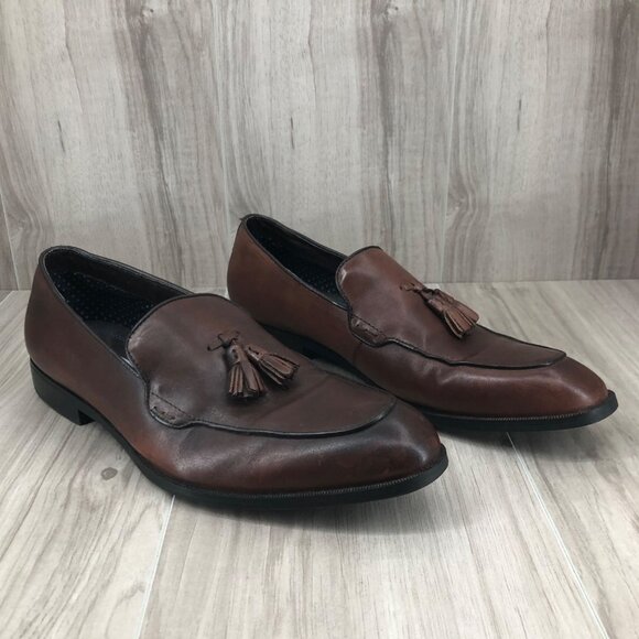 Steve Madden Loafers Mens 9 Emeree Brown Leather Slip On Tassel Shoes main image 12